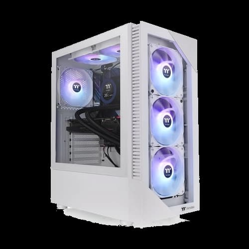 کیس کامپیوتر گیمینگ ترمالتیک مدل VIEW 200 TG ARGB CHASSIS SNOW WHITE