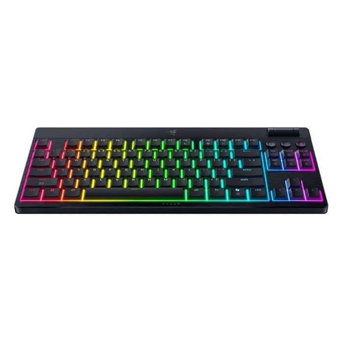 کیبورد گیمینگ ریزر مدل BLACKWIDOW V4 LOW PROFILE HYPERSPEED TKL YELLOW SWITCH WLS — تصویر ۴