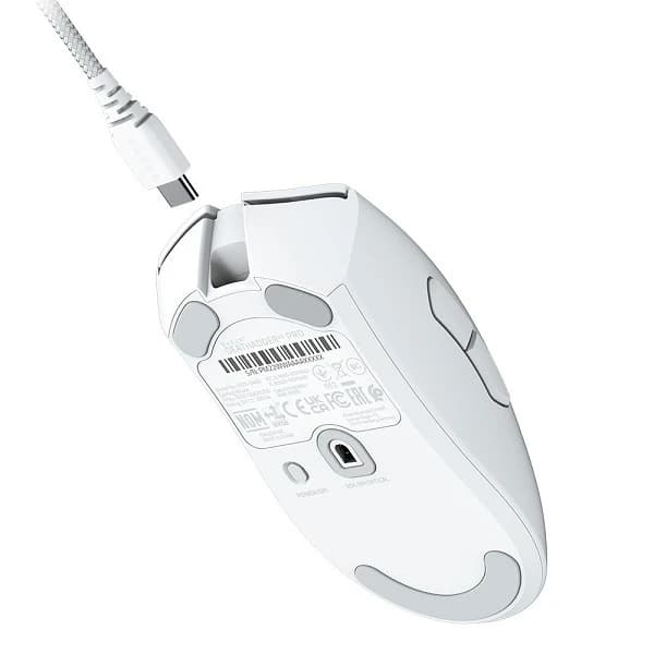 موس گیمینگ ریزر مدل DEATHADDER V3 PRO WHITE WLS — تصویر ۳