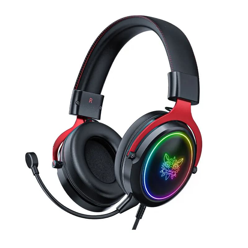 هدست گیمینگ اونیکوما مدل X10 BLACK RED RGB WRD