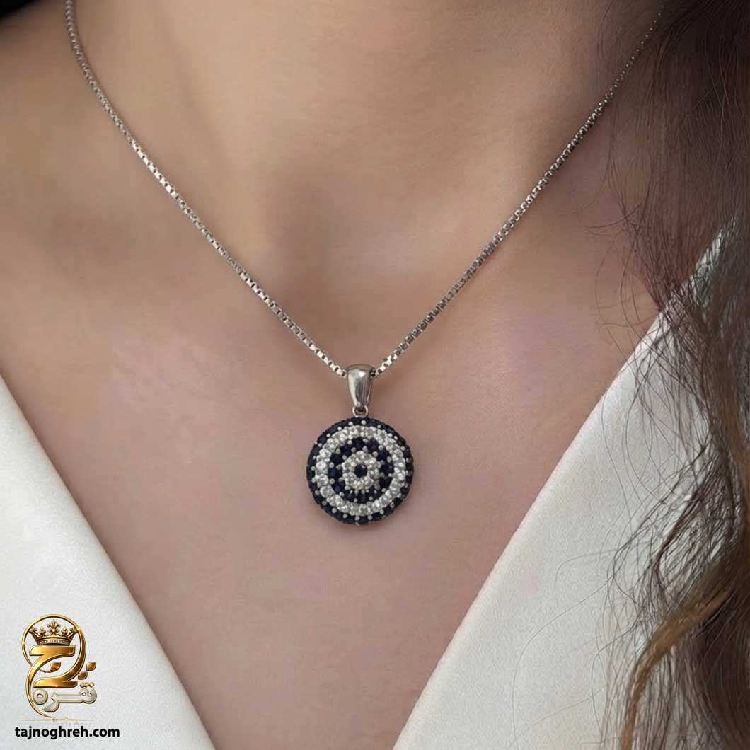 گردنبند نقره زنانه چشم نظر مدل ZSW Z126 — تصویر ۳