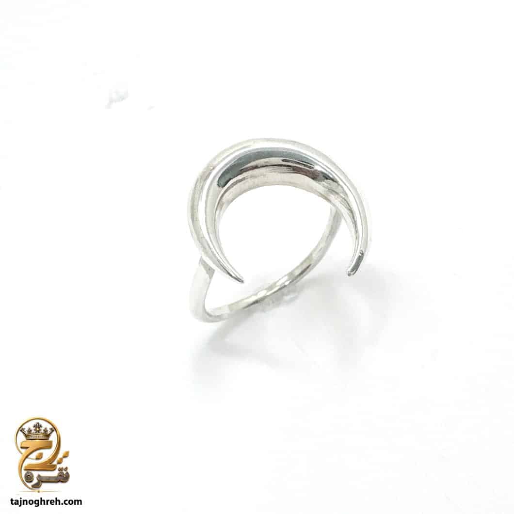 انگشتر نقره زنانه طرح ماه بدون نگین مدل RSW F85 — تصویر ۲
