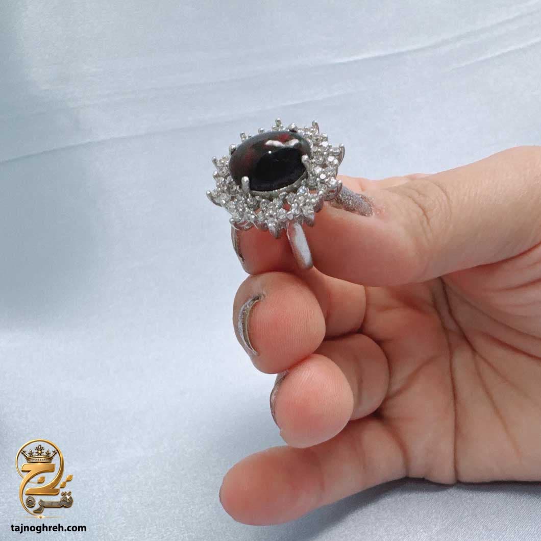 انگشتر نقره زنانه با سنگ اوپال مدل RSW F89 — تصویر ۶