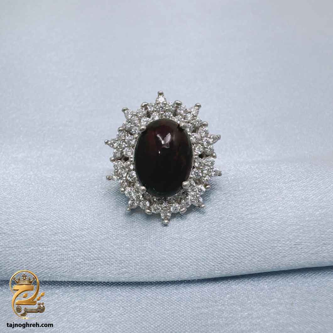 انگشتر نقره زنانه با سنگ اوپال مدل RSW F89 — تصویر ۴