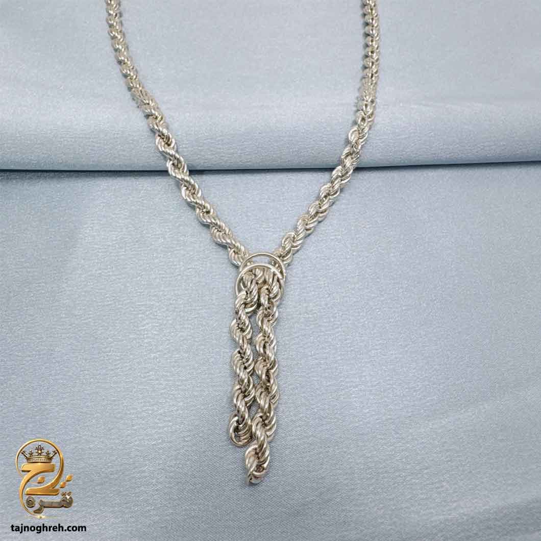 گردنبند نقره زنانه طنابی مدل ZSW Z119