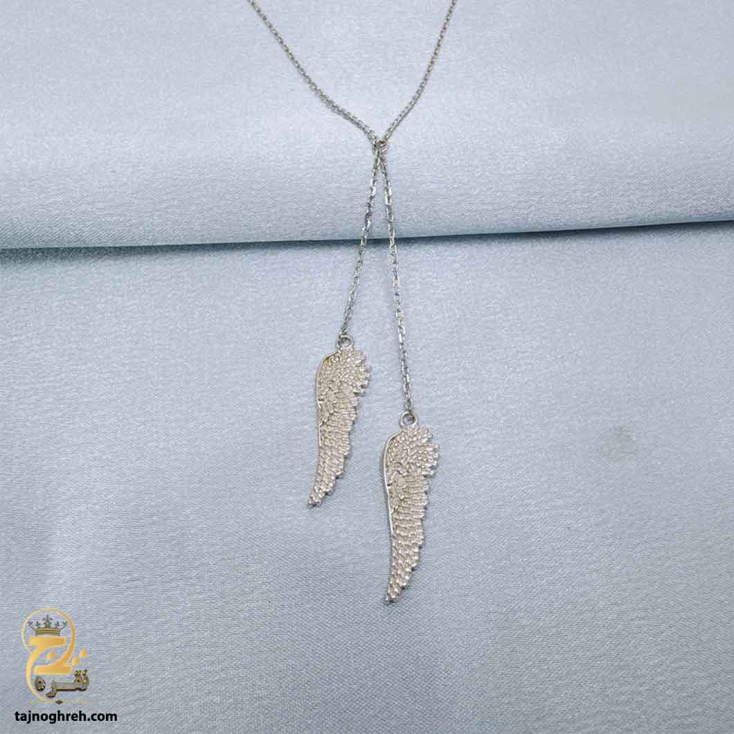گردنبند نقره زنانه طرح بال مدل ZSW Z116 — تصویر ۲