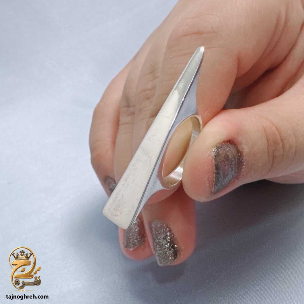 انگشتر نقره زنانه بدون نگین مدل RSW F75 — تصویر ۴
