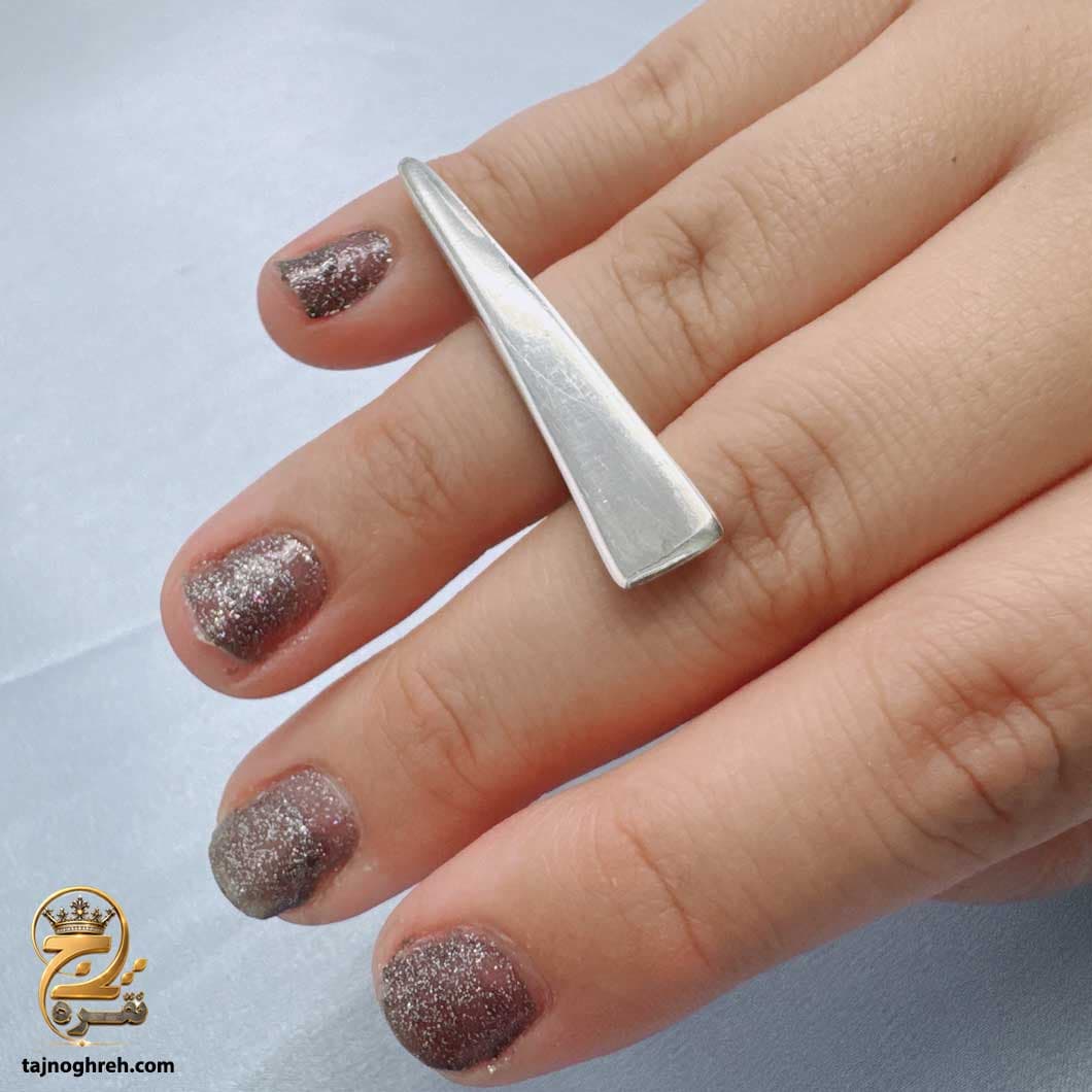 انگشتر نقره زنانه بدون نگین مدل RSW F75 — تصویر ۳