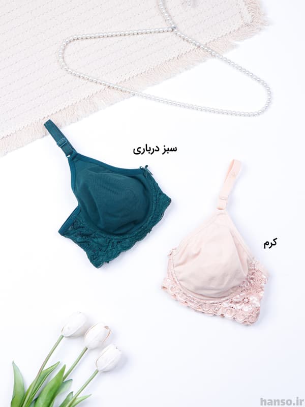سوتین پرسی نخ و دانتل فنردار ایزابلا کد 0170 — تصویر ۶