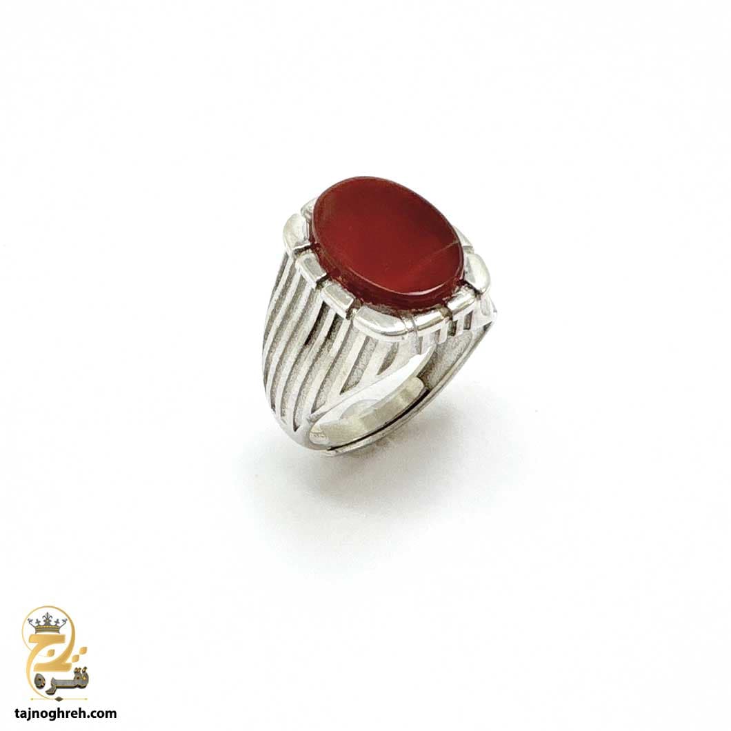 انگشتر نقره مردانه عقیق مدل RSM K150