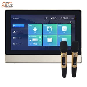 تاچ پنل صوتی JXC10K (پنل موسیقی دیواری)+یک جفت میکروفون