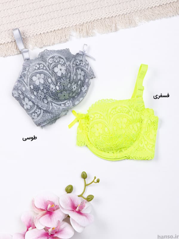 ست شورت و سوتین گیپور فنردار ژوبین کد 1395 — تصویر ۴