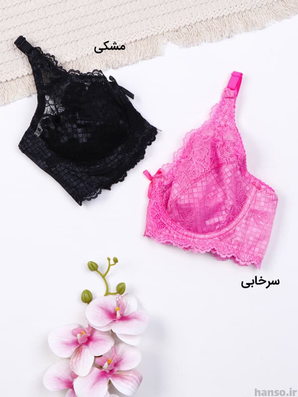 ست شورت و سوتین گیپور فنردار ژوبین کد 1167 — تصویر ۵