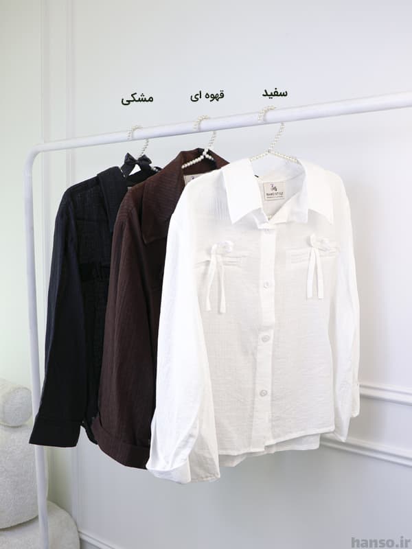 شومیز پاپیونی نخی کد 2555 — تصویر ۴