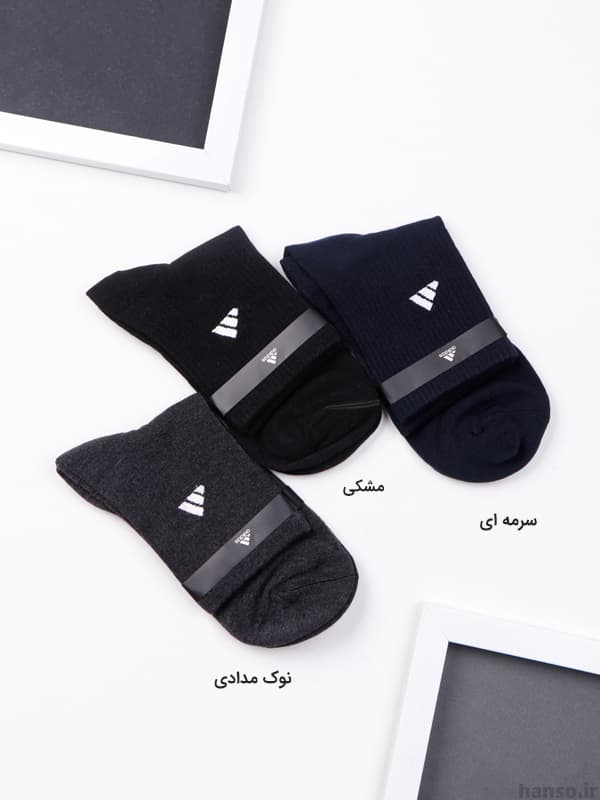 جوراب نیم ساق نخی آدیداس Adidas کد 5011 — تصویر ۳