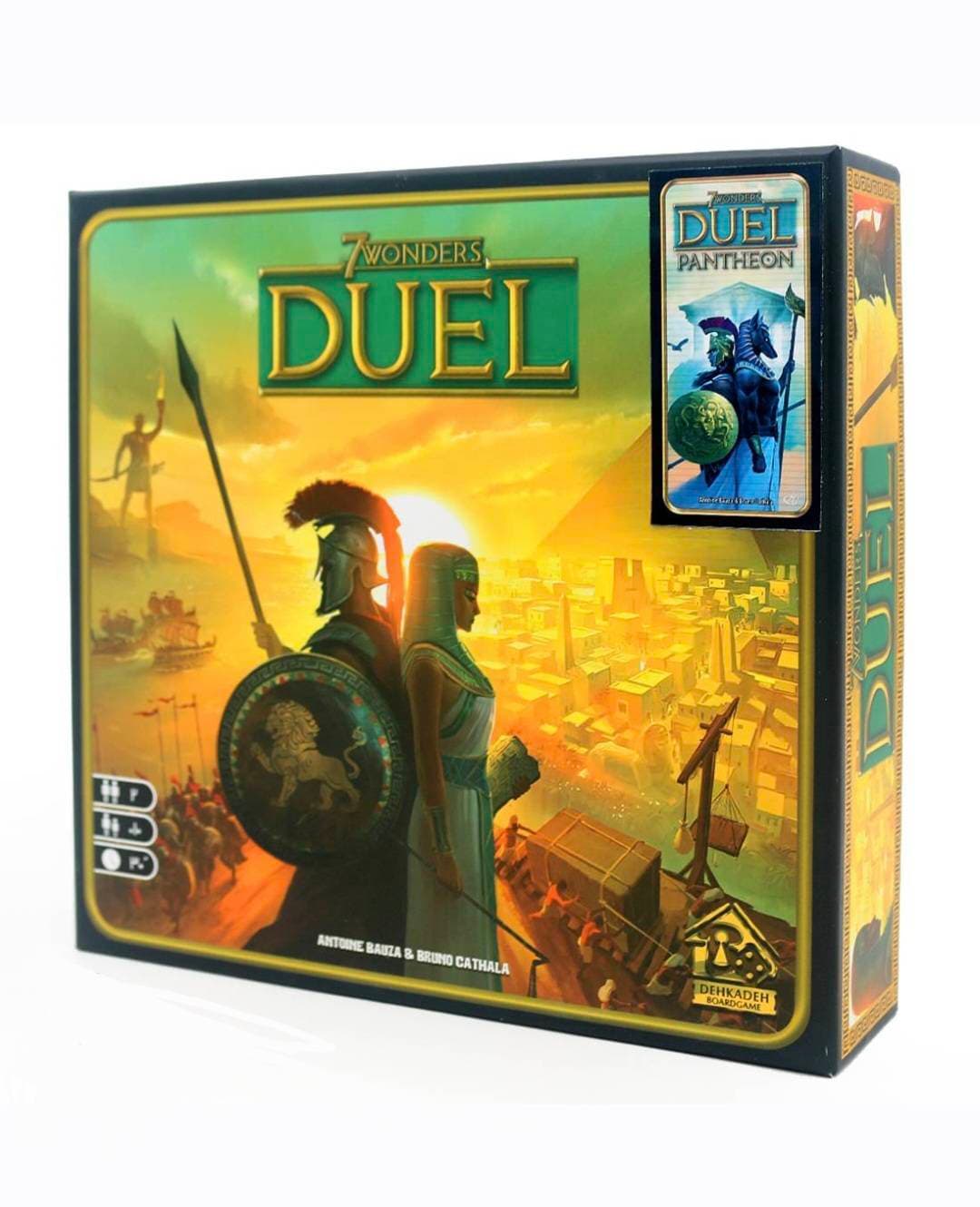 بازی فکری سون واندرز دوئل با افزونه پنتئون (7 Wonders Duel)