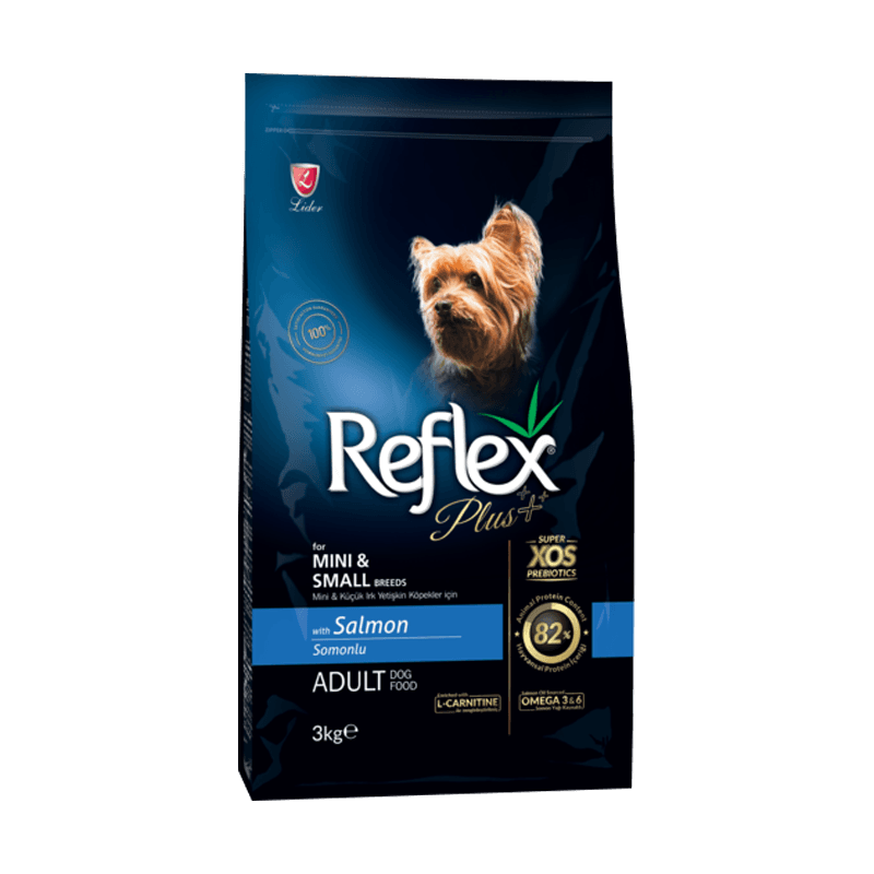 غذای خشک سگ بالغ با طعم سالمون برای نژاد کوچک رفلکس پلاس Reflex Plus Adult With Salmon وزن 3 کیلوگرم