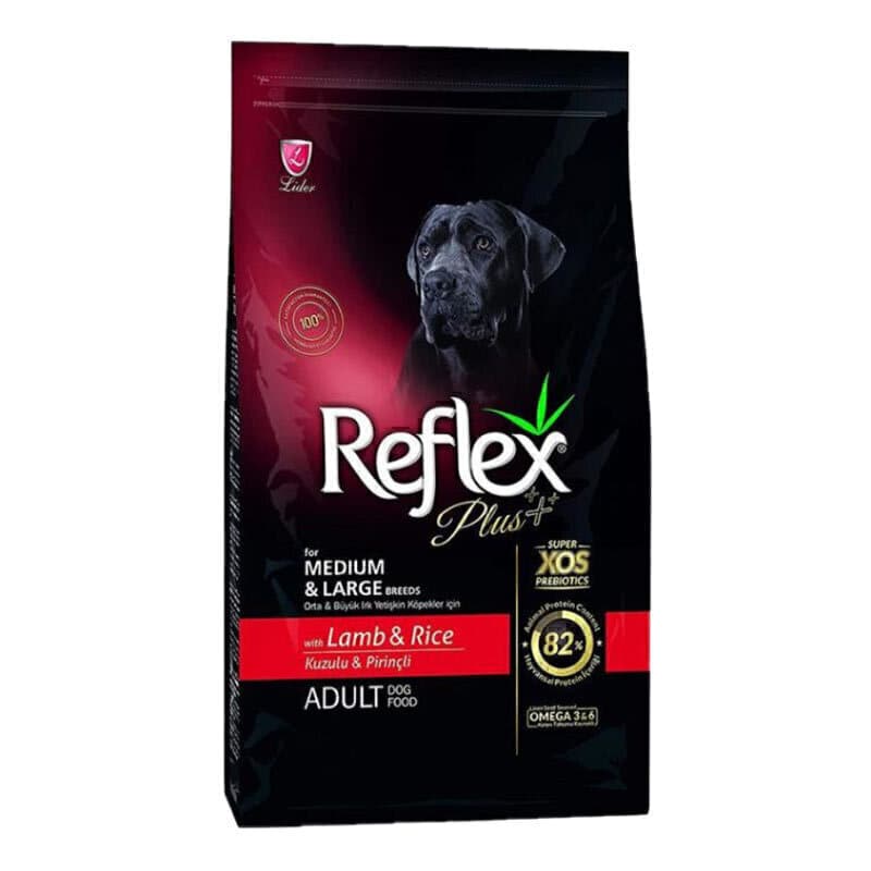 غذای خشک سگ بالغ با طعم بره و برنج رفلکس پلاس Reflex Plus Adult Lamb & Rice وزن 3 کیلوگرم