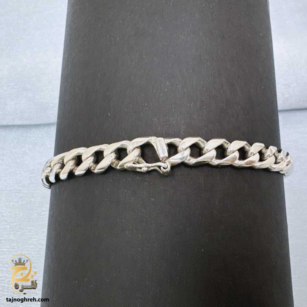 دستبند نقره کارتیه مردانه مدل BSM B116 — تصویر ۵