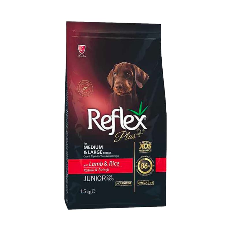 غذای خشک توله سگ با طعم بره و برنج رفلکس پلاس Reflex Plus Junior Lamb & Rice وزن 3 کیلوگرم