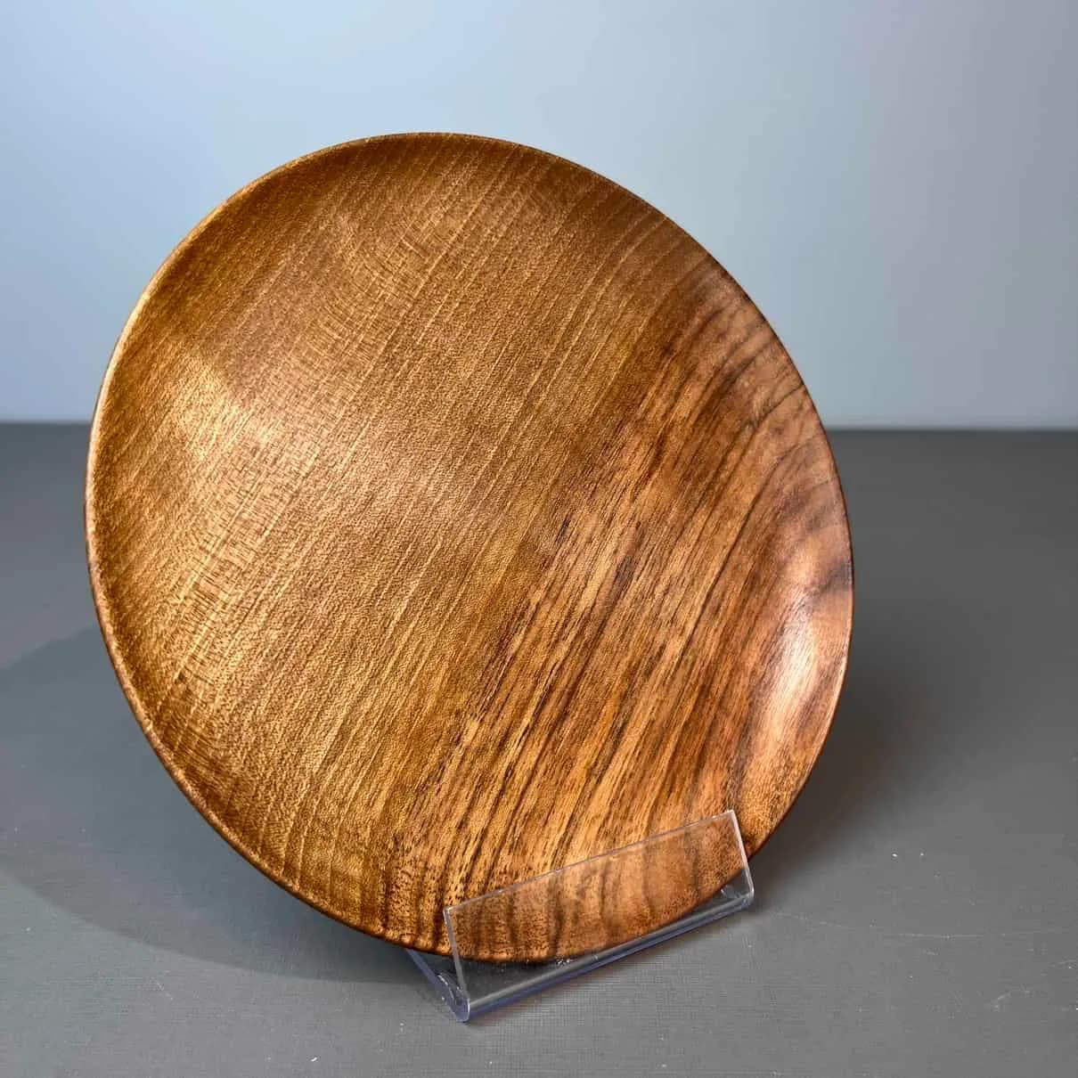 بشقاب چوب گردو قطر 20cm — تصویر ۲