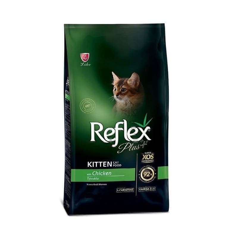 غذای خشک بچه گربه با طعم مرغ رفلکس پلاس Reflex Plus Kitten With Chicken وزن 15 کیلوگرم