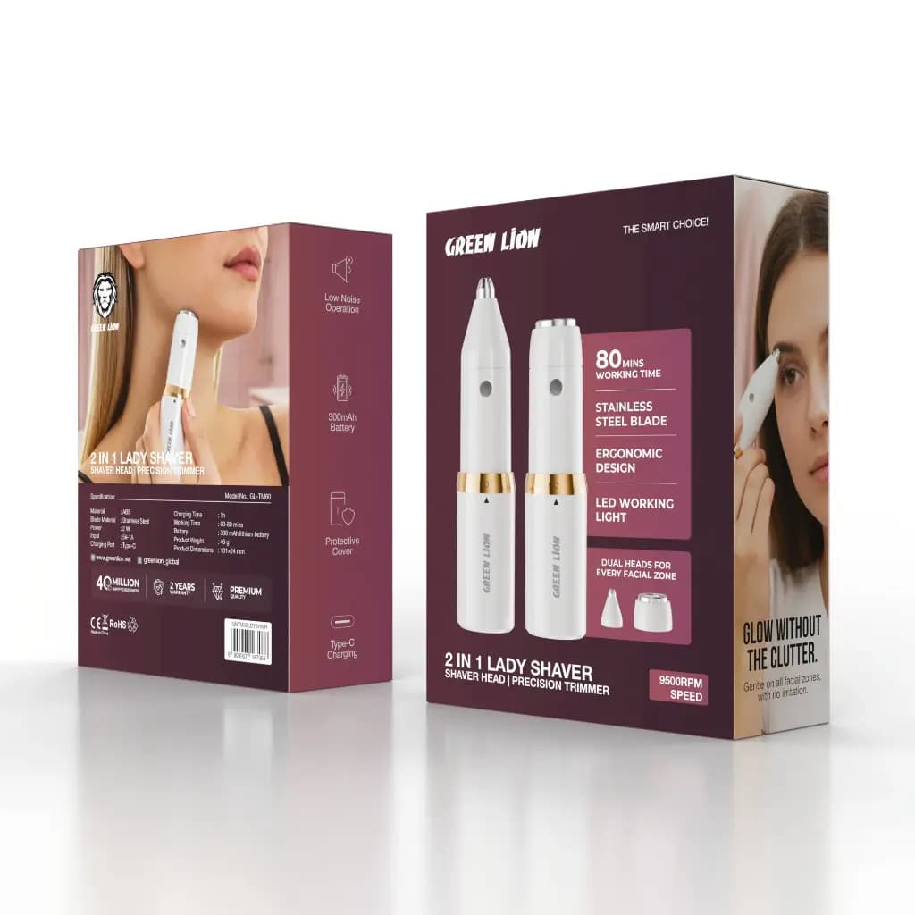 ماشین اصلاح بانوان گرین لاین مدل 2in1 Lady shaver — تصویر ۴
