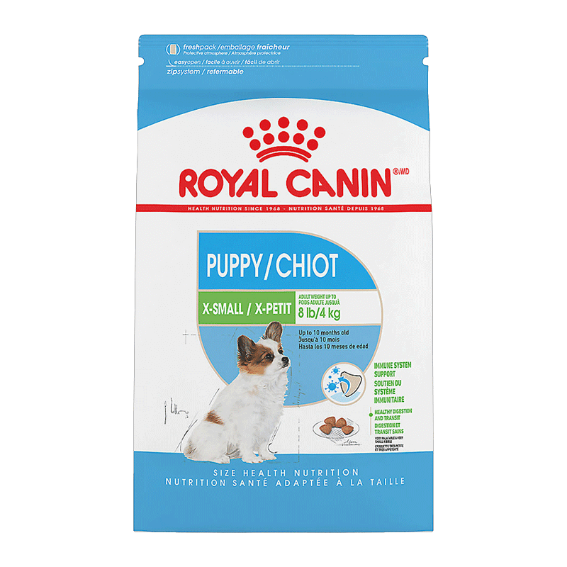 غذای خشک توله سگ نژاد کوچک رویال کنین Royal Canin X-small Puppy/Chiot وزن ۱.۵ کیلوگرم
