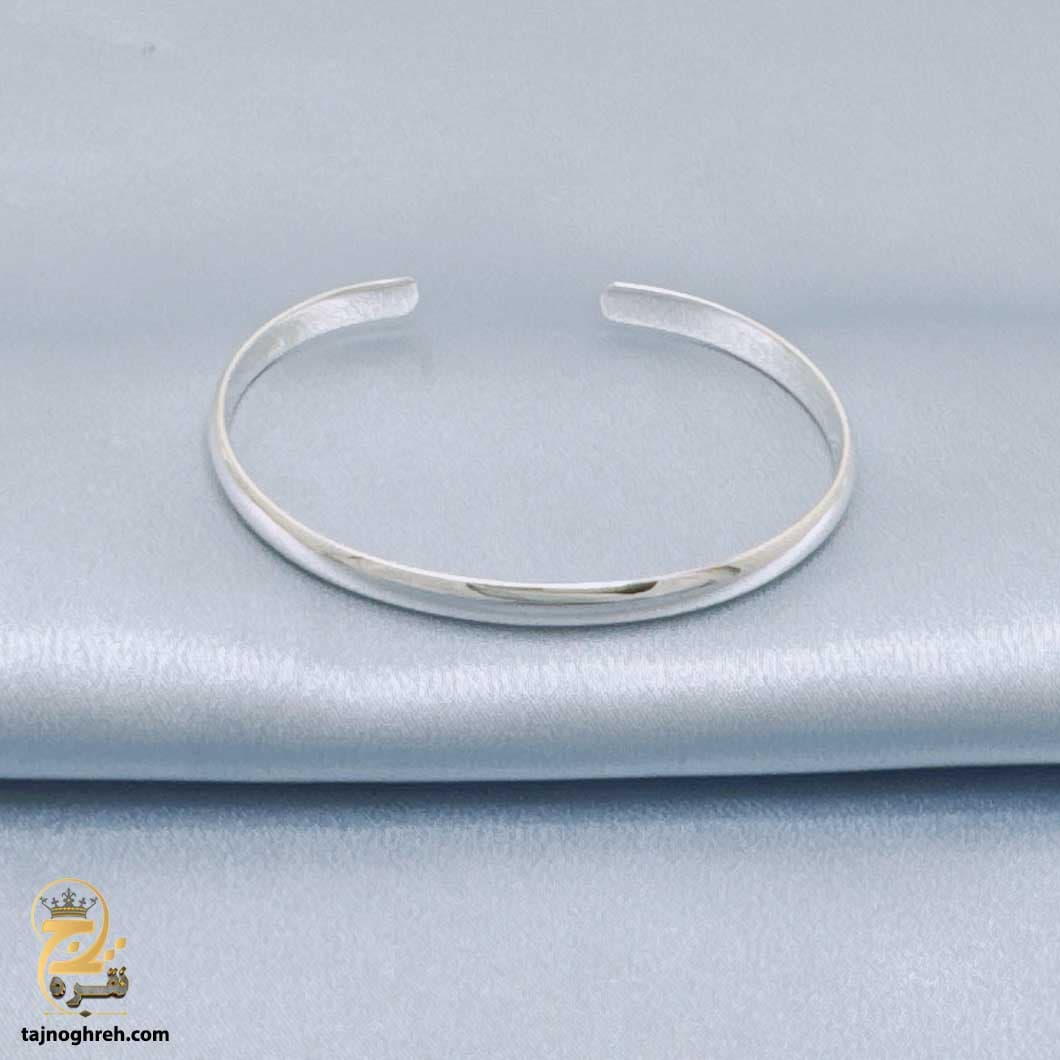 بنگل نقره مردانه مدل BSM B106