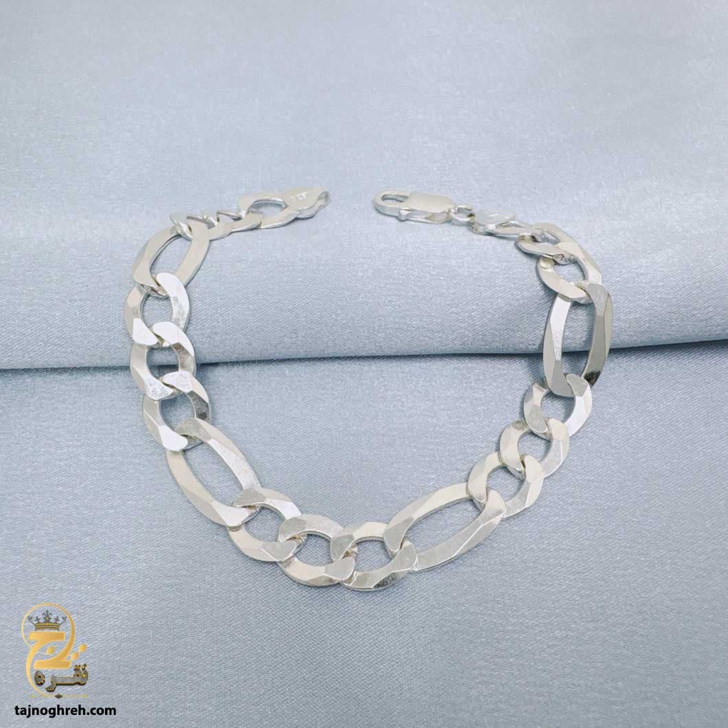 دستبند نقره مردانه فیگارو ایتالیایی مدل BSM B109
