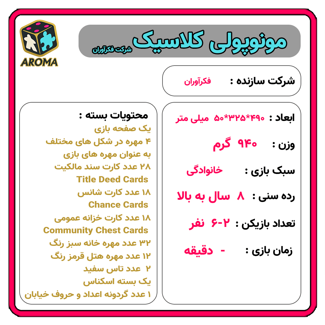 بازی فکری مونوپولی کلاسیک فکرآوران | Monopoly — تصویر ۶