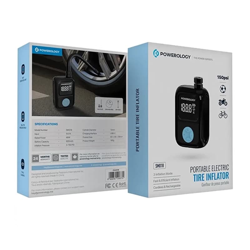 پمپ باد پاورولوژی Powerology Tire Inflator PSM018 — تصویر ۱۱