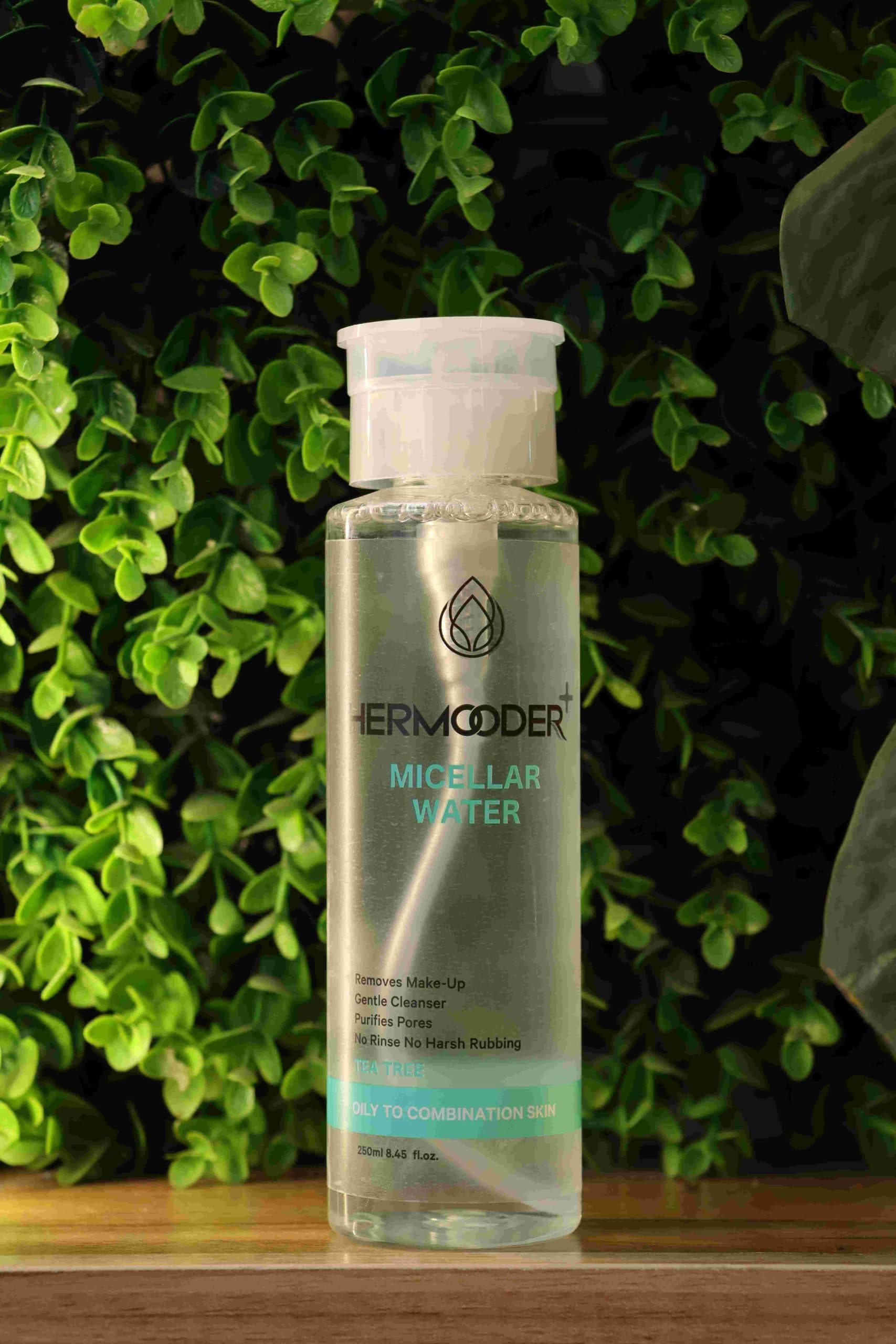 میسلار واتر هرمودر مدل Tea Tree مناسب پوست چرب و مختلط| حجم 250 میلی لیتر