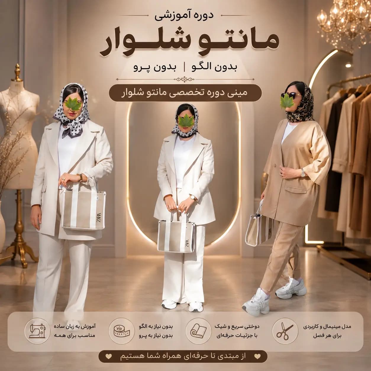 دوره دوخت مانتو و شلوار