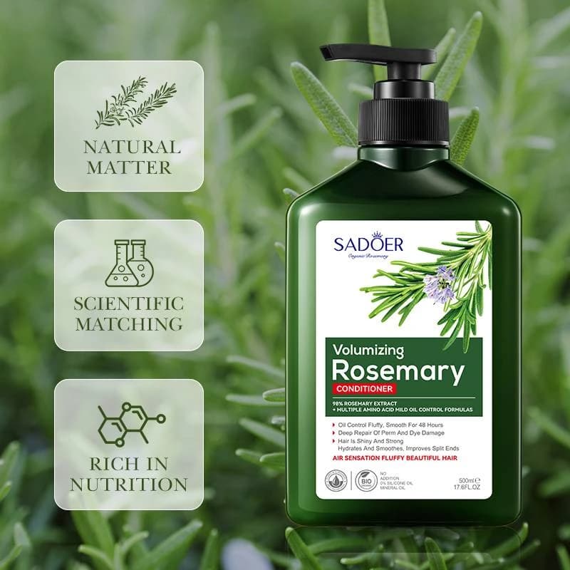 شامپو رزماری سادور | ضد ریزش و شوره موی سر – حجم 500ml — تصویر ۴