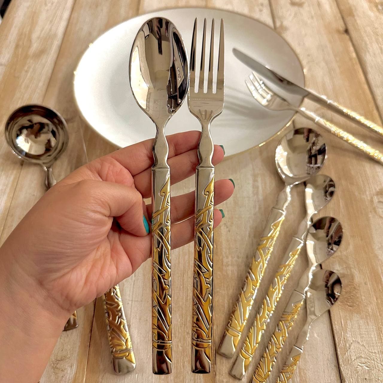 سرویس قاشق چنگال کریستوفر 157 پارچه 30 نفره 165G — تصویر ۷