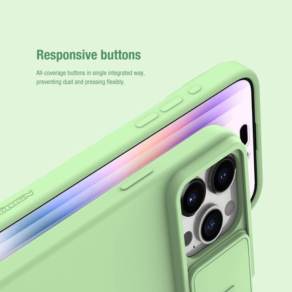 قاب نیلکین مدل camshield silicon گوشی آیفون 15pro — تصویر ۳