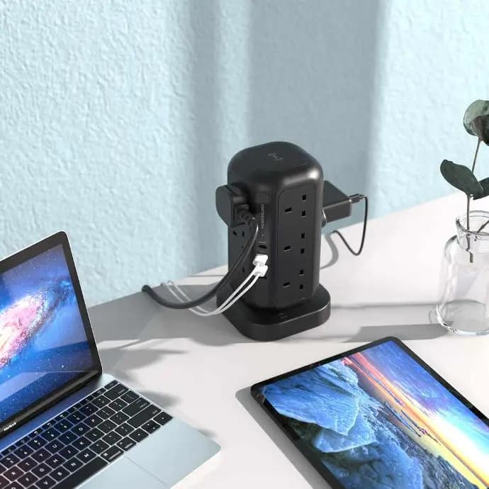 چندراهی برق پاورولوژی 12 سوکت Multi-Port Tower Hub — تصویر ۴