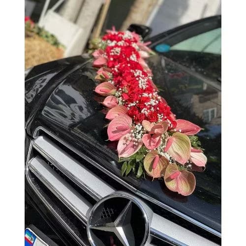 مدل ماشین عروس با گل رز قرمز 147 — تصویر ۲