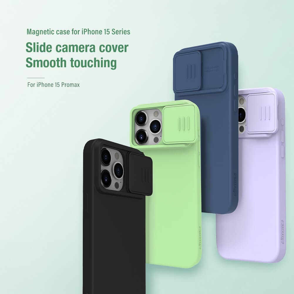 قاب نیلکین مدل camshield silicon گوشی آیفون 15pro max — تصویر ۷
