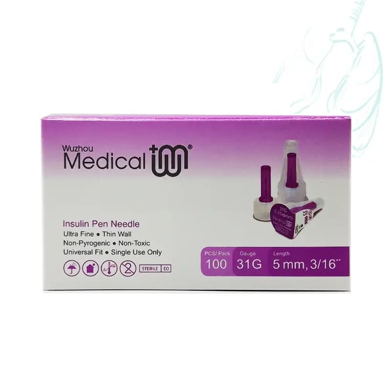 سر سوزن قلم انسولین مدیکال (بسته 100 عددی) سایز 5mm — تصویر ۲