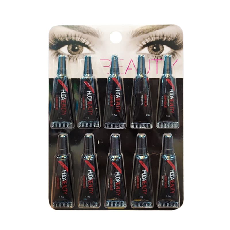 چسب مژه هدی بیوتی HUDA BEAUTY بسته 10 عددی — تصویر ۲