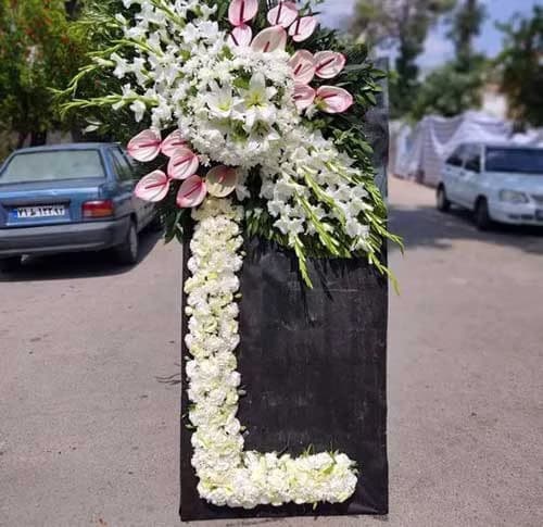 تاج گل قدی و پایه دار برای مسجد ، تالار ، نمایشگاه ، افتتاحیه 405