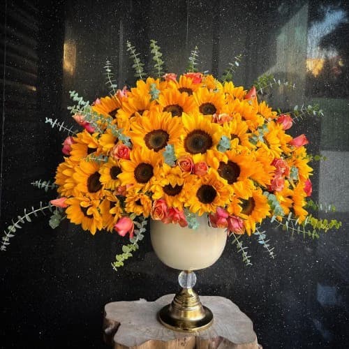 جام گل طبیعی برای تبریک افتتاحیه طلا فروشی 378 — تصویر ۳