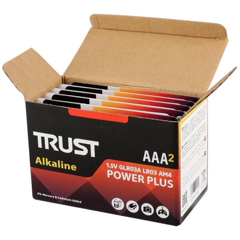 باتری دوتایی نیم قلمی تراست Alkaline Power Plus LR03 — تصویر ۳