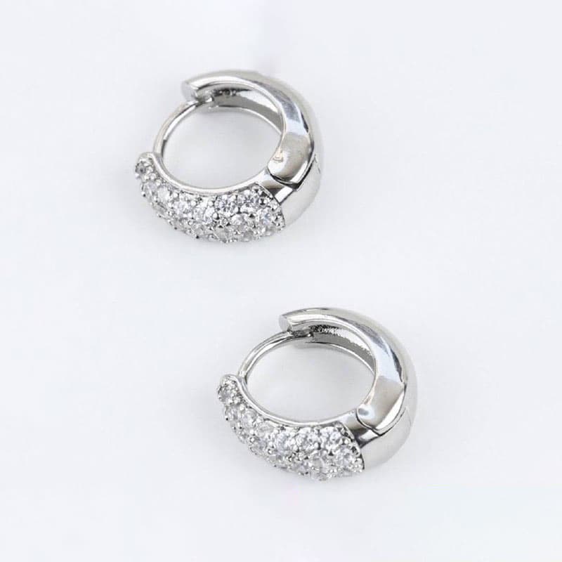 گوشواره زنانه CM حلقه ای نگیندار