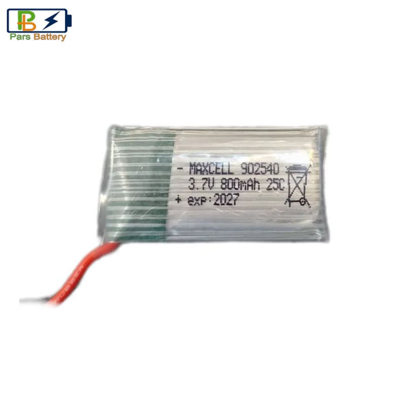 باتری کوادکوپتر و هلیکوپتر 3.7 ولت 380 میلی آمپر مکسل