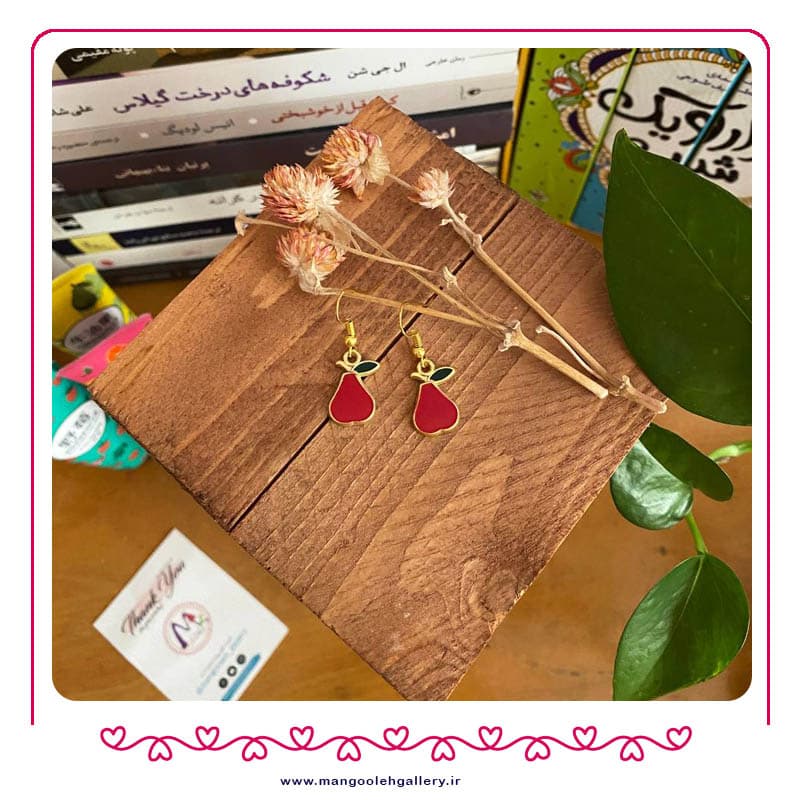 گوشواره آویز گلابی