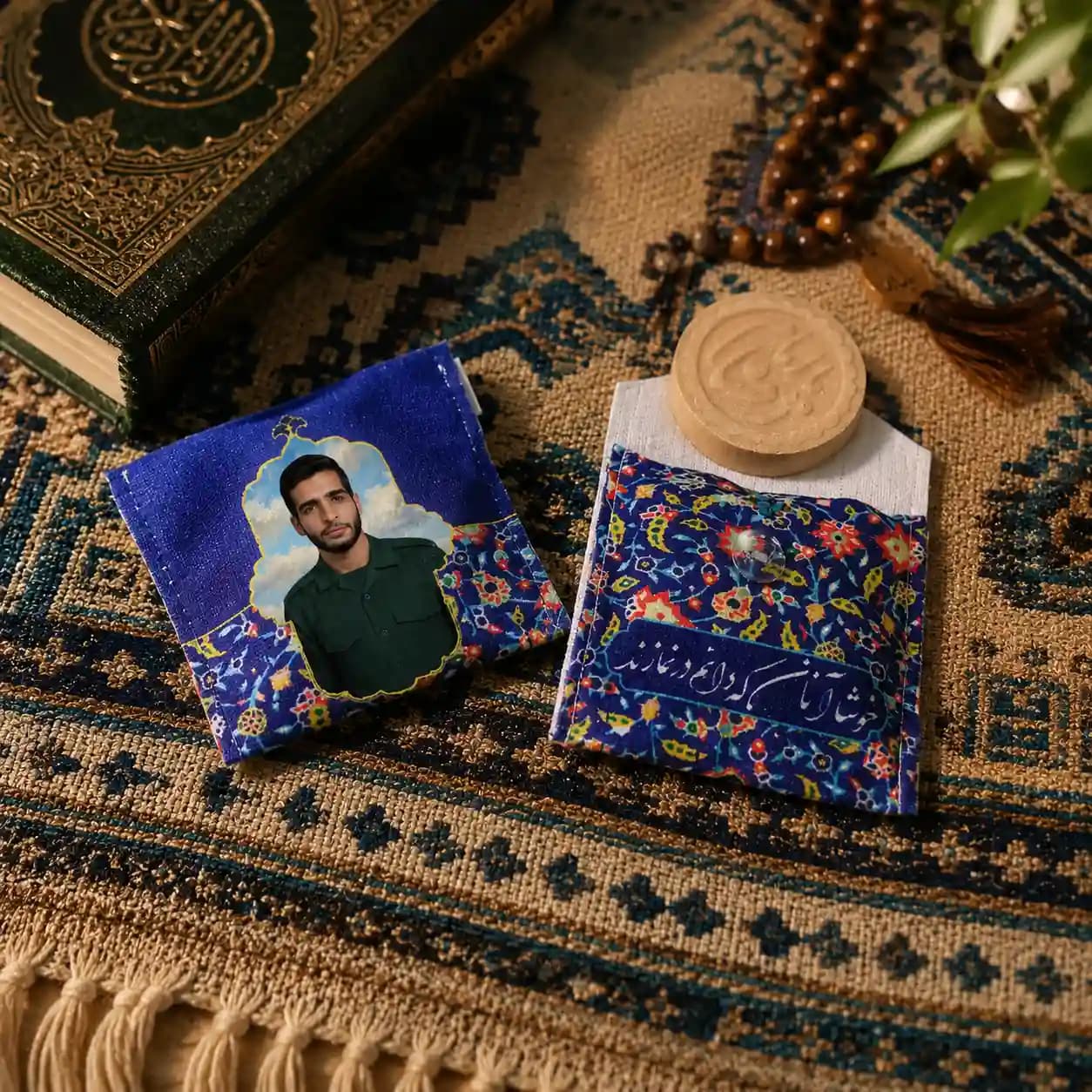 جامهری جیبی شهید امیرمحمد نریمان | یادبود شهید جوان پاسدار استان فارس — تصویر ۲