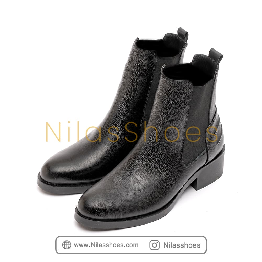 نیم بوت زنانه راحتی چرم طبیعی (B-1344) — تصویر ۲